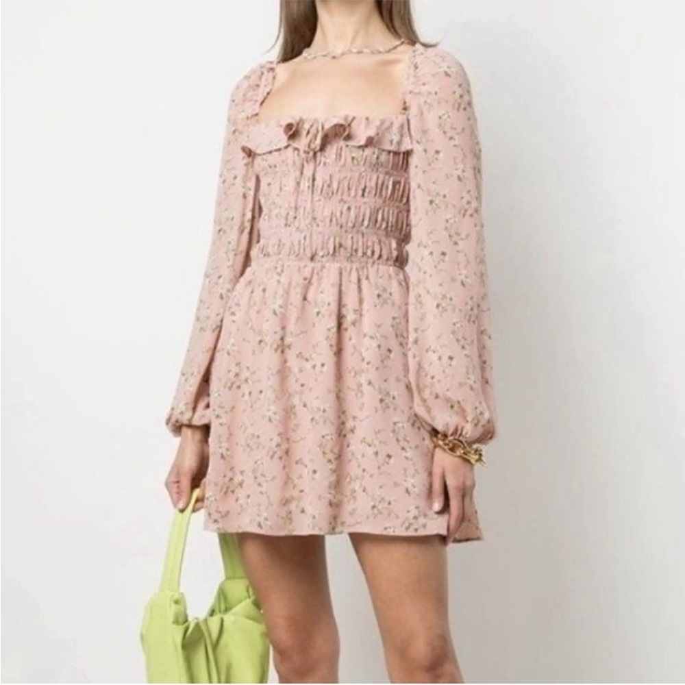 Reformation Pink Floral Mini Dress